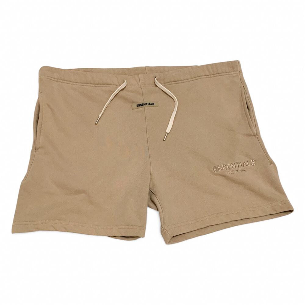Essentials Tan Flat Front Men Shorts - image 1